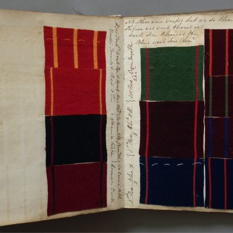 18-Crayford_1997-17-A8-9 18.“Club stripe” flannels from a Thomas Royle’s notebook, around 1857