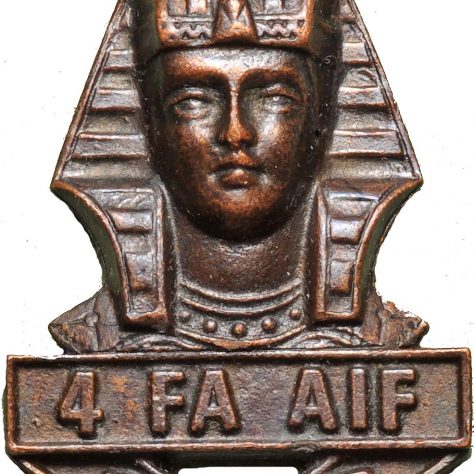 4th Australian Badge The proud men of the 4th Royal Australian Field Artillery celebrated their first posting overseas to Egypt by creating this badge | Australian War Memorial.