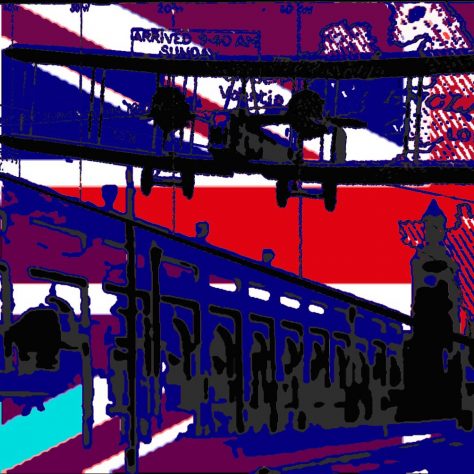 In 2009 children in Crayford marked the 90th anniversary of the first Trans-Atlantic flight by the Vickers Vimy by producing this mural | Jonathan Boast