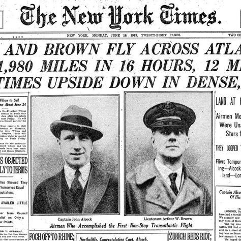 Alcock and Brown's tremendous achievement in flying across the Atlantic made headlines across the world in 1919 | New York Times