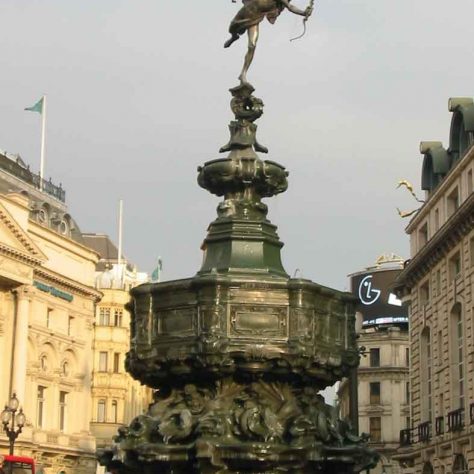 ‘The Angel of Christian Charity’ in Piccadilly. It was originally dedicated to Lord Shaftesbury’s memory.