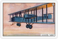Artists-impression-of-a-Vickers-Vimy-in-flight Artist's Impression of a Vickers Vimy in Flight