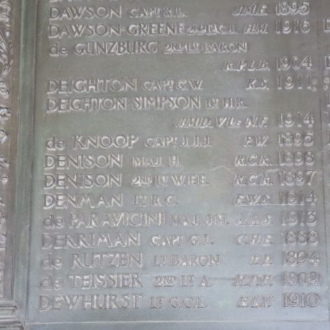 Eton memorial Deighton Simpson is remembered on the Eton College war memorial | Eton College