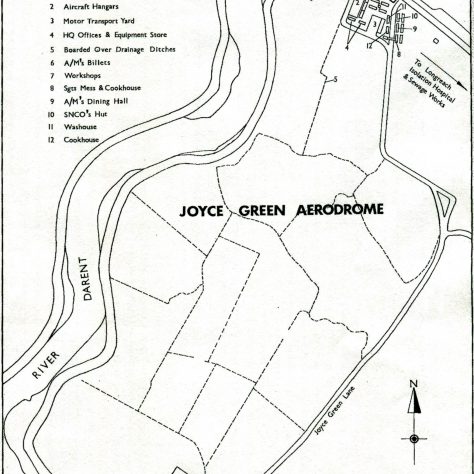 Joyce Green 1918 A plan showing the layout of the Joyce Green airfield in 1918 | Royal Air Force Museum
