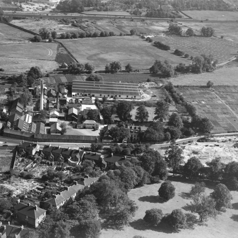 PHKT_3005 Aerial photograph showing the David Evans factory. | Image courtesy of the Kentish Times Newspaper.