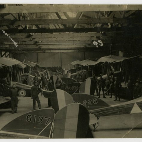 airplane repair shop Photograph of an airplane repair shop Joyce Green airfield 1918 from Carroll Bunch s photo album | University of Missouri