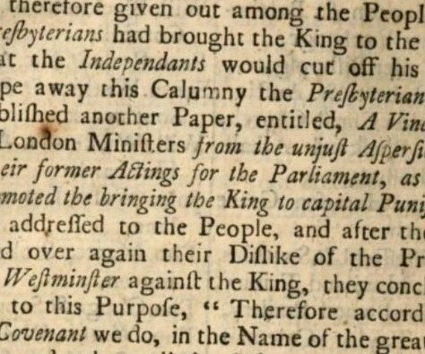 London Presbyterians, including Thorowgood denied that they were responsible for what had happened to King Charles I | CRAY